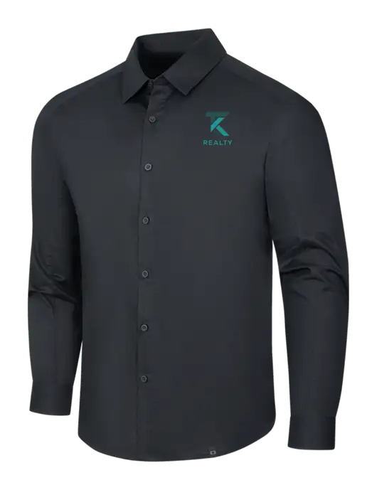 OGIO Black Commuter Woven Shirt w/TK Realty Logo