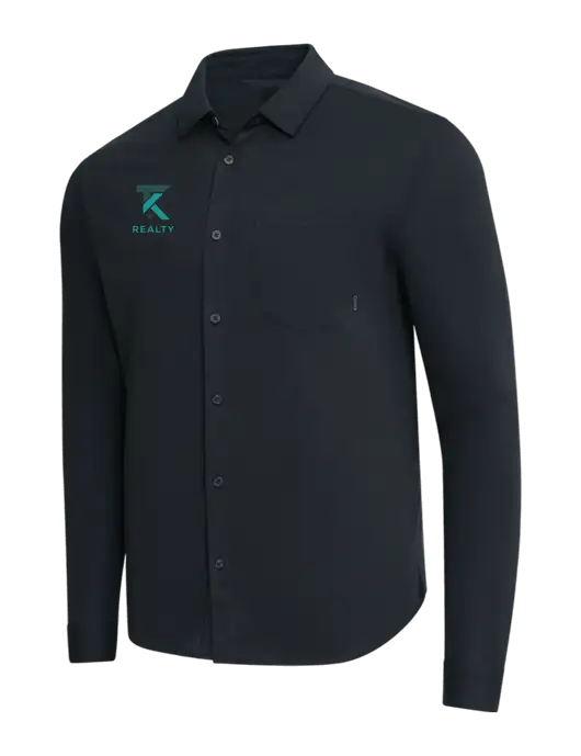 OGIO Black Extend Long Sleeve Button Up Shirt w/TK Realty Logo