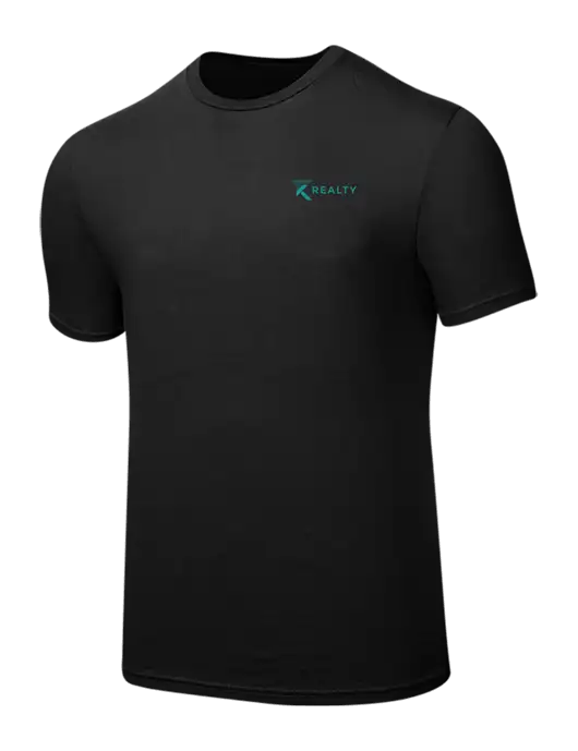 Seriously Soft Black T-Shirt w/TK Realty Logo