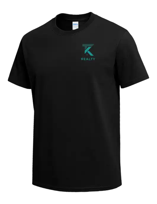 Black Heavyweight 6.1 oz T-Shirt w/TK Realty Logo