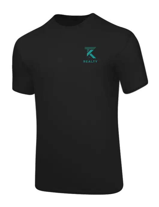 Core Blend Black T-Shirt w/TK Realty Logo