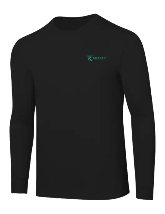 Core Blend Black Long Sleeve Tee w/TK Realty Logo