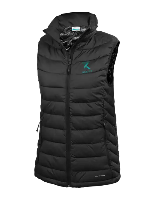 Columbia Womens Black Powder Lite Vest w/TK Realty Logo