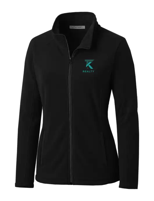 Black Womens Microfleece Jacket w/TK Realty Logo