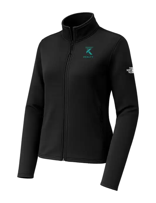 The North Face Womens Aim Full-Zip Black Fleece Jacket w/TK Realty Logo