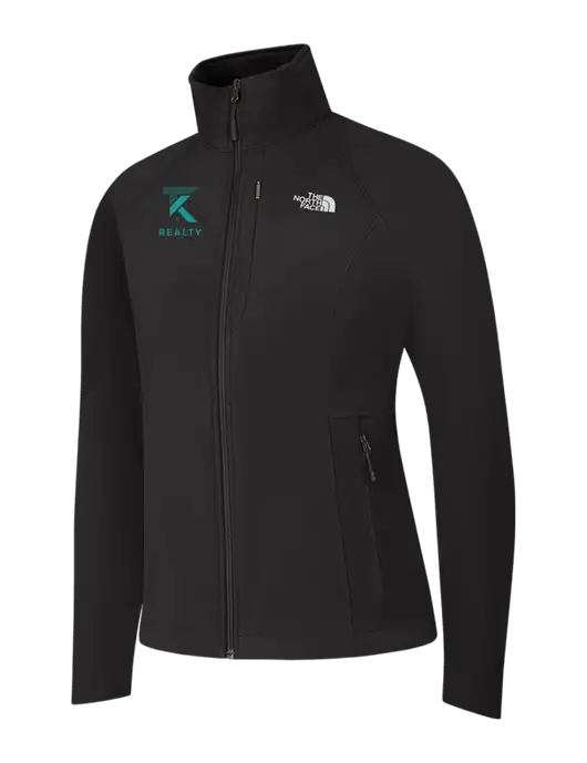 North Face Womens Black Apex Barrier Soft Shell Jacket  w/TK Realty Logo