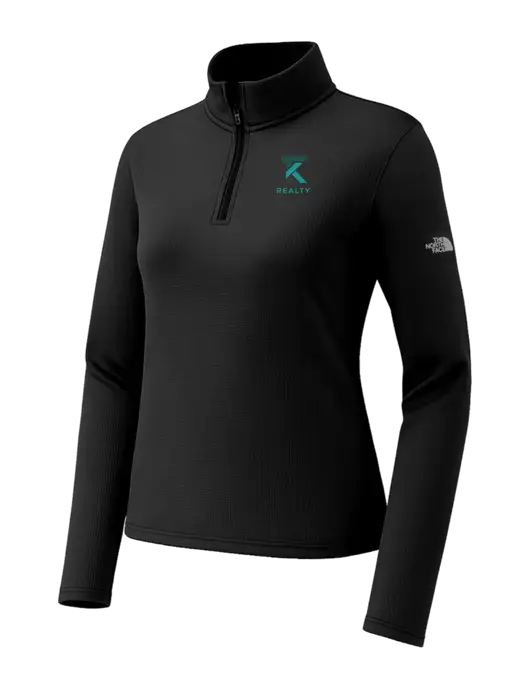 The North Face Womens Aim 1/4-Zip Black Fleece w/TK Realty Logo