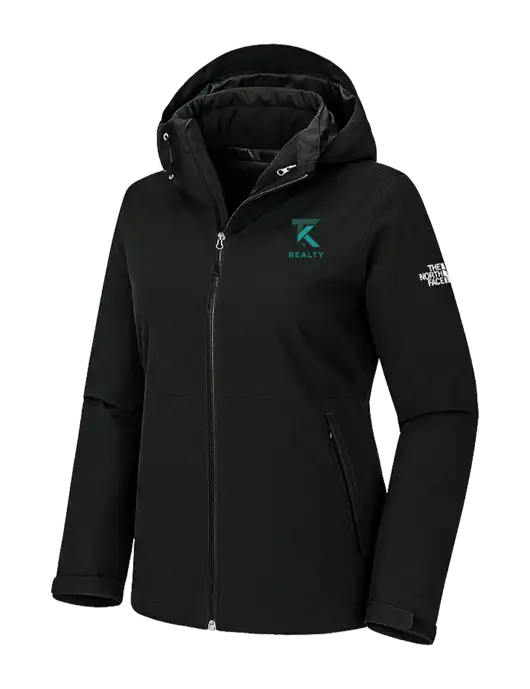 The North Face Womens Castle Valley Triclimate 3-in-1 Black Jacket w/TK Realty Logo, TK Realty Logo