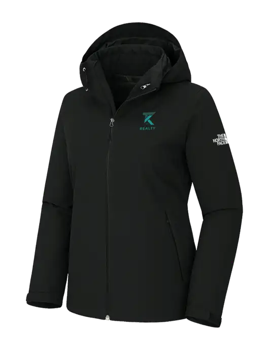 The North Face Womens Castle Valley Triclimate 3-in-1 Black Jacket w/TK Realty Logo, TK Realty Logo