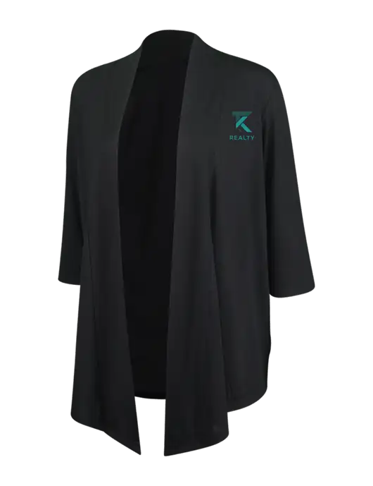 Black Womens Concept Shrug w/TK Realty Logo