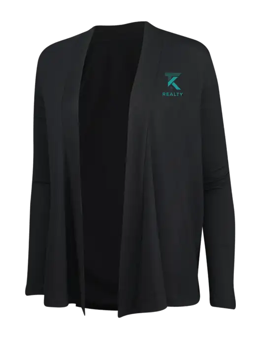 Black Womens Concept Cardigan w/TK Realty Logo