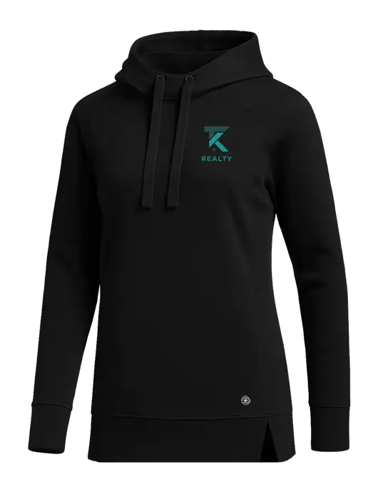 OGIO Black Womens Luuma Pullover Fleece Hoodie w/TK Realty Logo