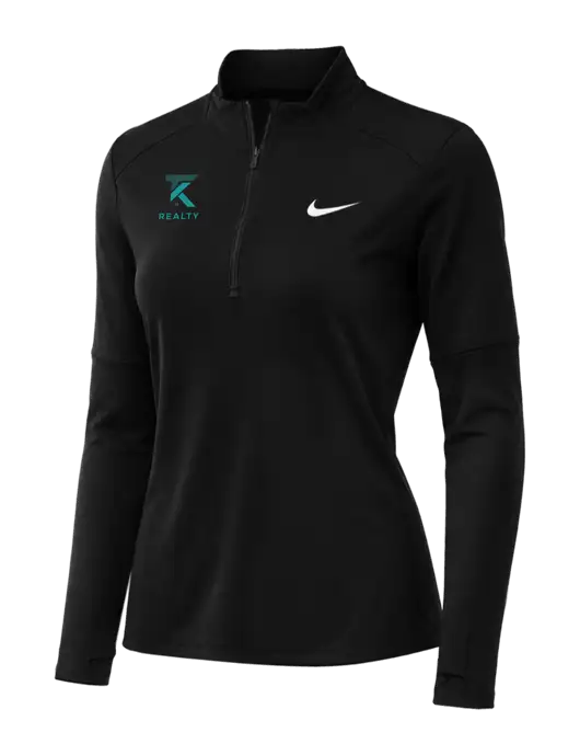 Nike Black Womens Dri-FIT Element 1/2-Zip Pullover w/TK Realty Logo