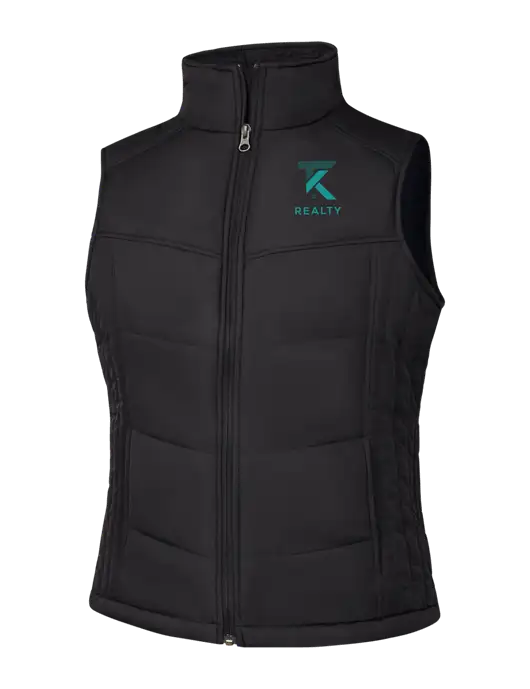 Womens Black/Black Vest w/TK Realty Logo