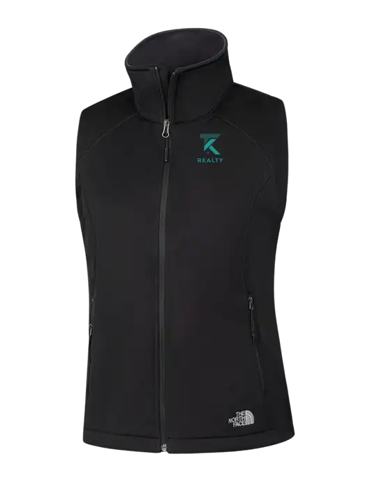 The North Face Womens Black Ridgewall Soft Shell Vest  w/TK Realty Logo