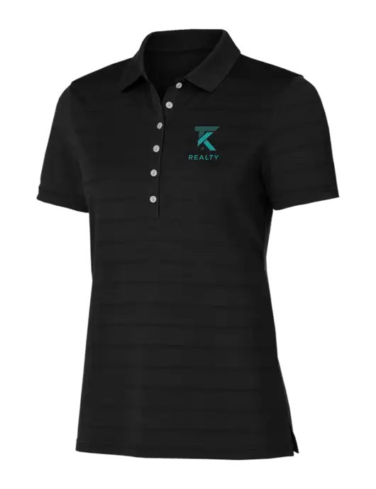 Callaway Womens Black Ventilated Polo w/TK Realty Logo