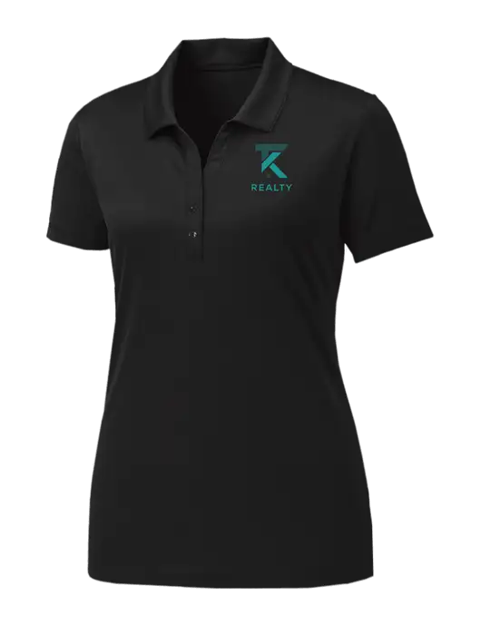 Womens Black PosiCharge Competitor Polo w/TK Realty Logo