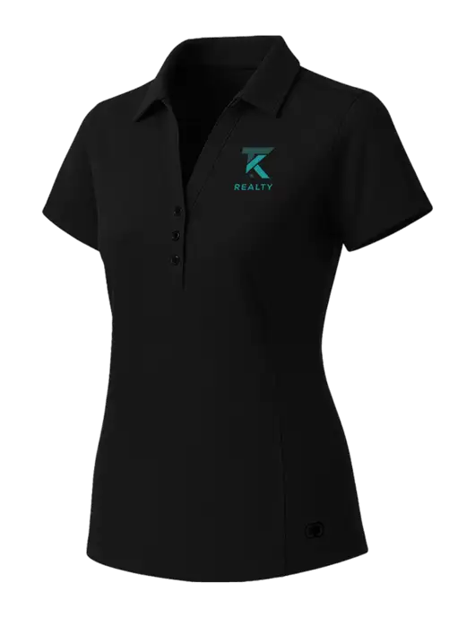 OGIO Womens Blacktop ONYX Polo w/TK Realty Logo