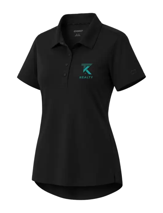 OGIO Womens Envision Black Polo w/TK Realty Logo