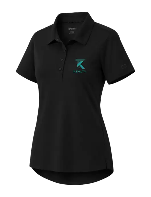 OGIO Womens Envision Black Polo w/TK Realty Logo
