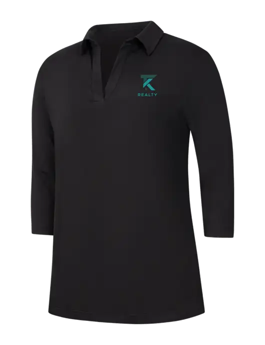 Womens Black Luxe Knit Tunic w/TK Realty Logo
