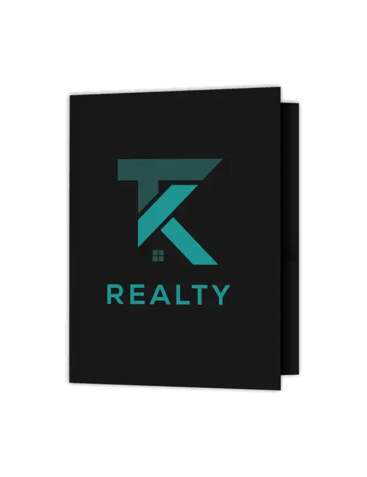 Black Presentation Folder with Dual Pockets w/TK Realty Logo